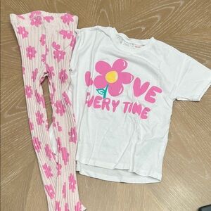 Kids Pink Floral Set